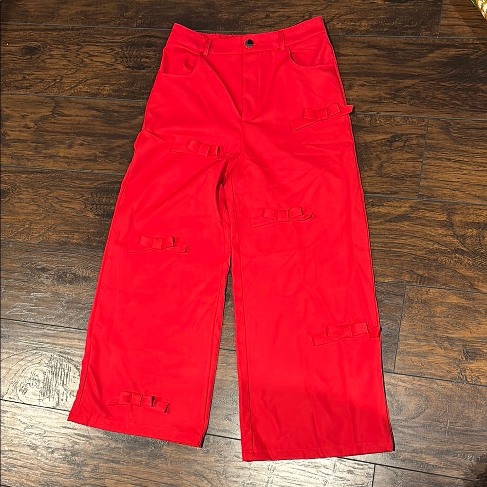 Red Bow Pants